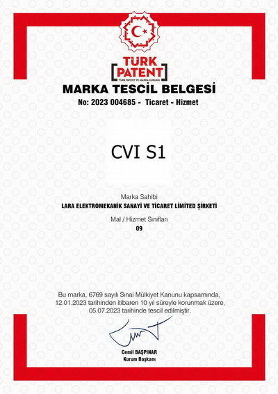 Trademark Registration Certificate - CVI S1